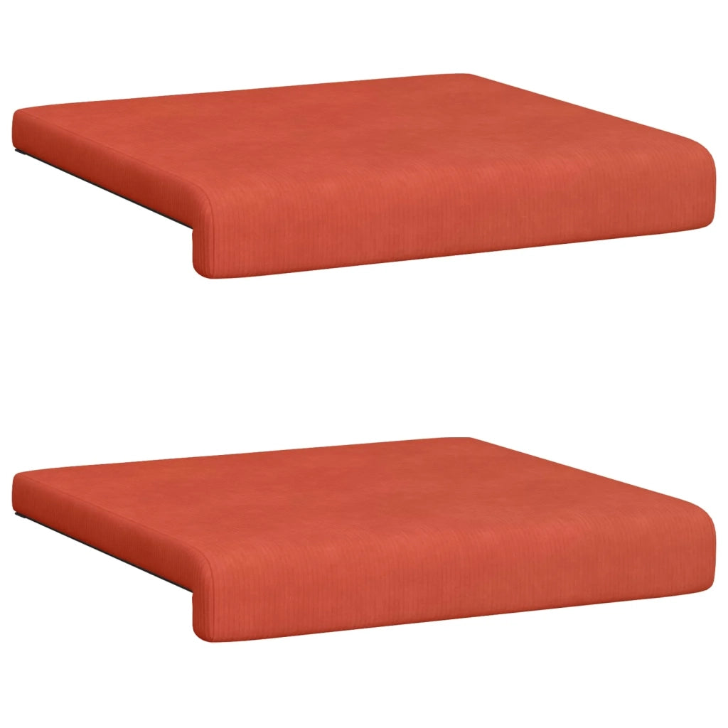 Cuscino per panchina 2 pcs corduroy Rosso Arancio 42043064