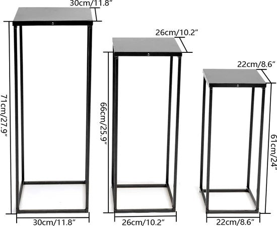 Set di supporti per piante - 3 pezzi