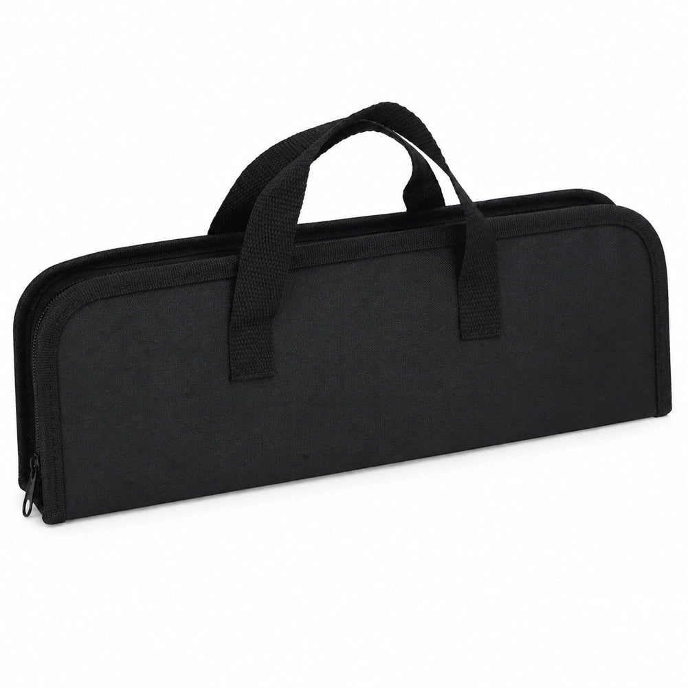 Set 4 Pezzi Accessori per Barbecue con Valigetta Pieghevole con Manico in Legno