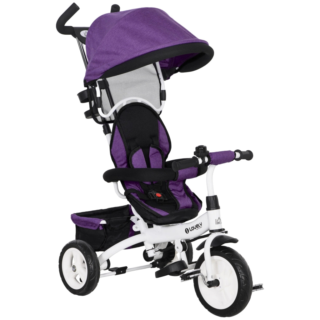 Triciclo per Bambini con Cinturino di Sicurezza ¨C Minimal ¨C Viola