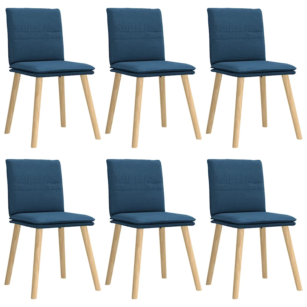 Sedie da Pranzo 6 pz Blu in Tessuto 3315633