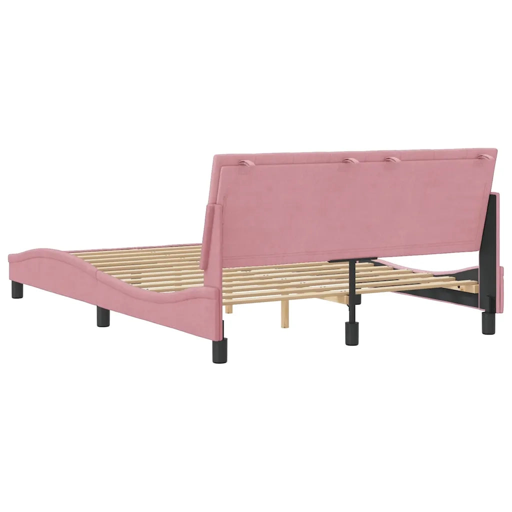 Giroletto senza Materasso Hanko Rosa 120x200 cm in Velluto
