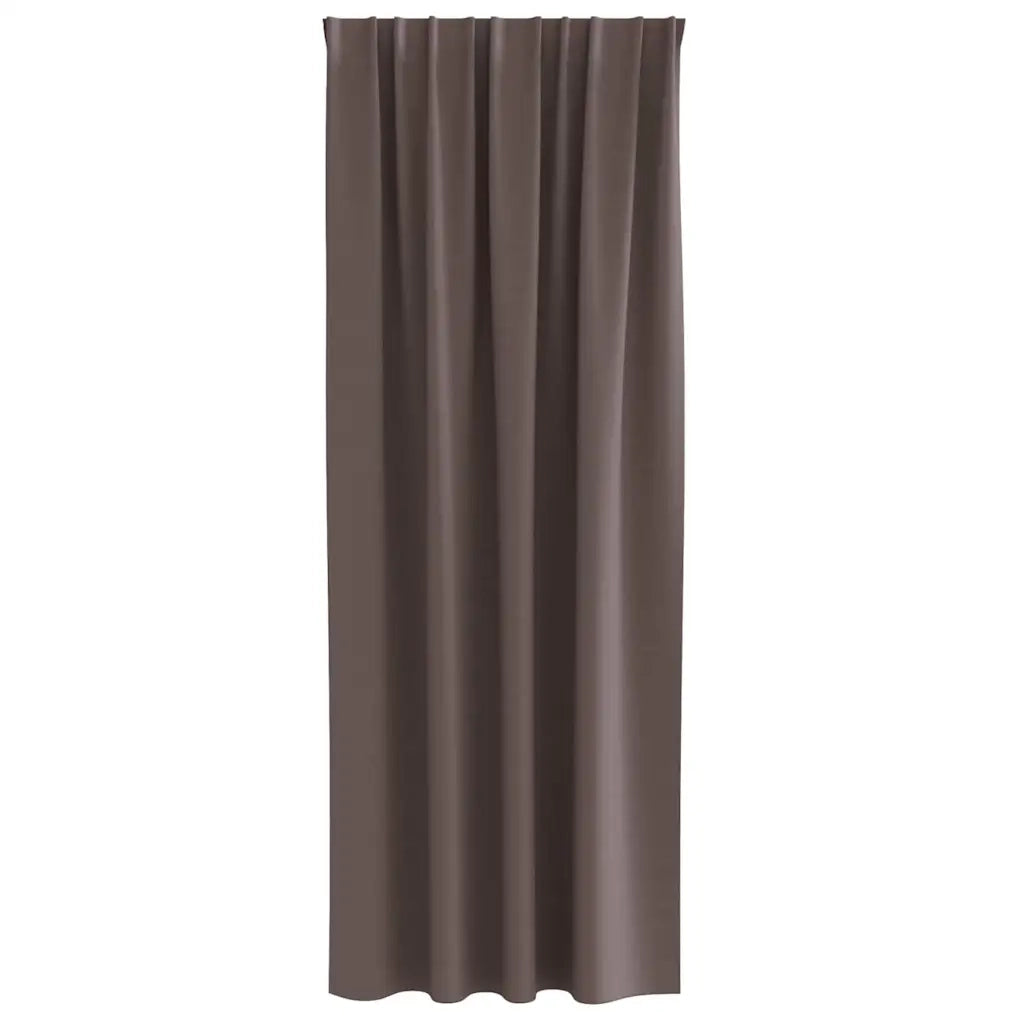 Tende Oscuranti | Tende Blackout con Anelli 2 pz Marrone Scuro 260 x 140 cm
