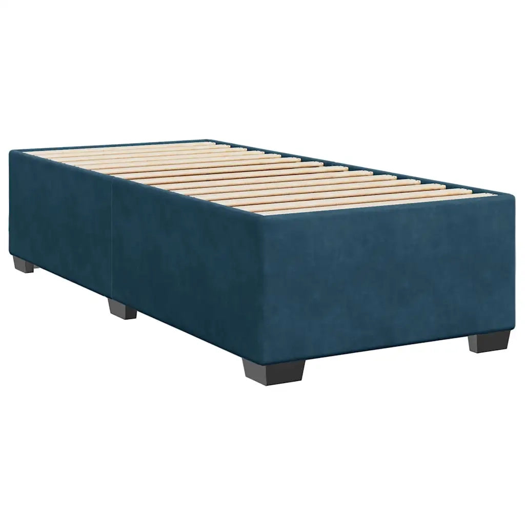 Giroletto a Molle con Materasso Blu 90x190 cm in Velluto 3290790