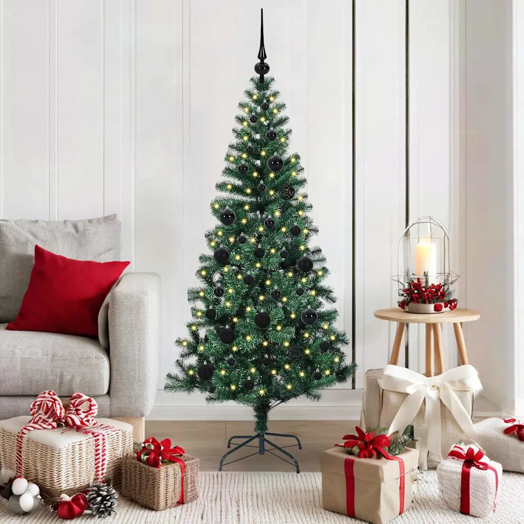 Albero di Natale artificiale con luci integrate Verde 150 cm 3396750