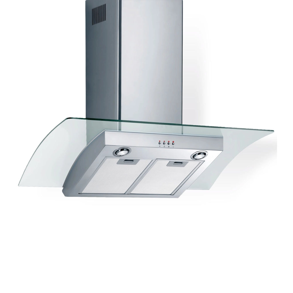 Cappa a parete con 3 velocità LASER VETRO cm 90 - Inox - 700 m3/h