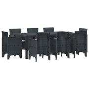 Set da Pranzo per Giardino 9 pcs Antracite Polipropilene 3378574
