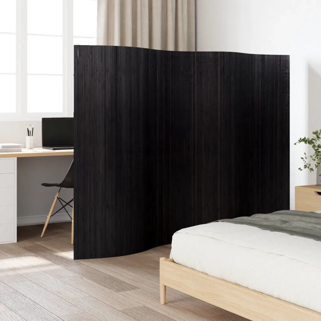 Divisorio Ambienti Nero Larghezza 250 cm Altezza 165 cm in Bambù 376990