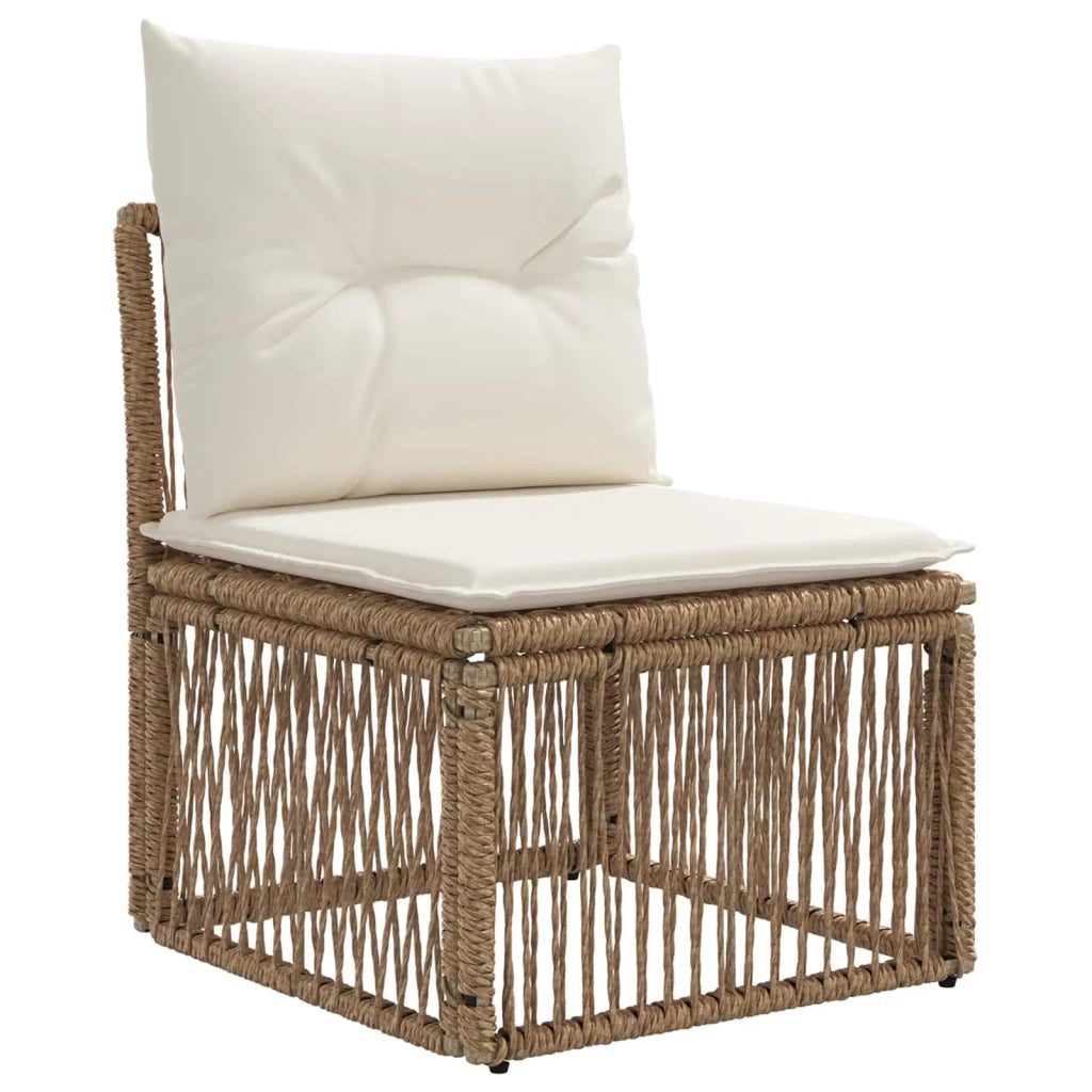 Set Divano da Giardino 6 pcs Beige polyrattan 3435966