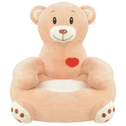 Poltrona in Peluche per Bambini Orsacchiotto Marrone 80161