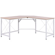 Scrivania Angolare in Legno ¨C Minimal ¨C MDF Naturale Grigio 150x150x76 cm
