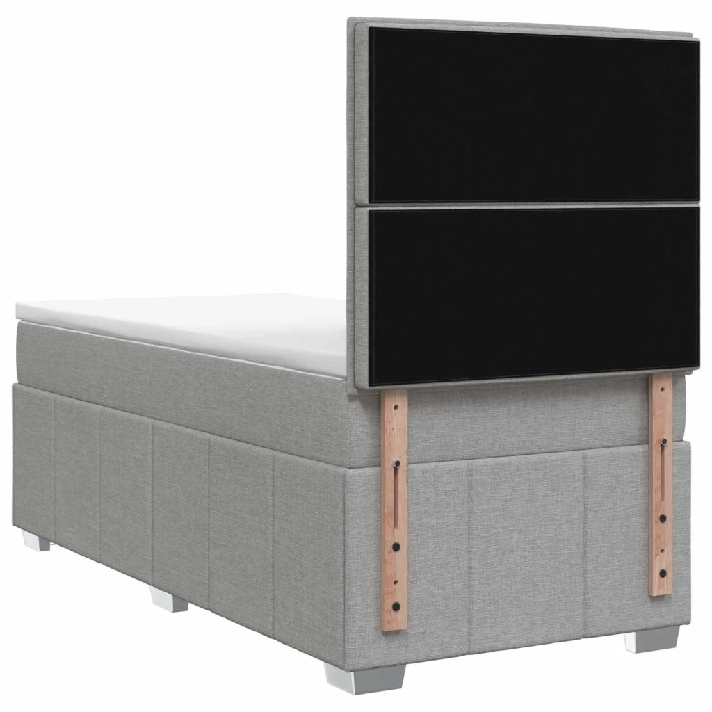 Letto box spring con materasso Grigio Chiaro 80 x 200 cm 3454001