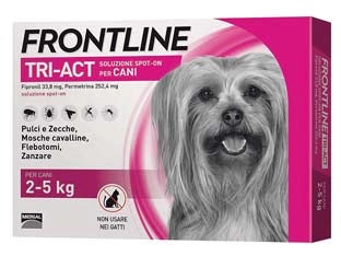 FRONTLINE TRIACT SPOTON PER CANI XS  in confezione da 3 pipette    FRONTLINE