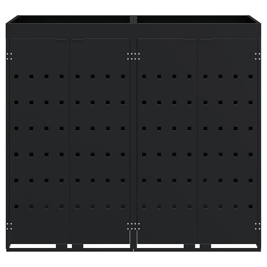 Contenitore per Rifiuti per 2 Bidoni Nero 136 x 77,5 x 121,5 cm CFW9947642
