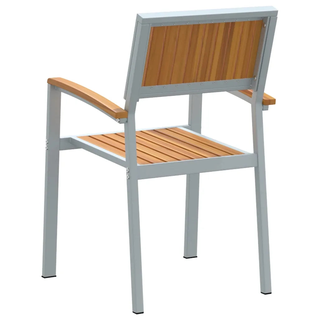 Sedia Impilabile 2 pcs Marrone 56 x 57 x 87 cm 4010628
