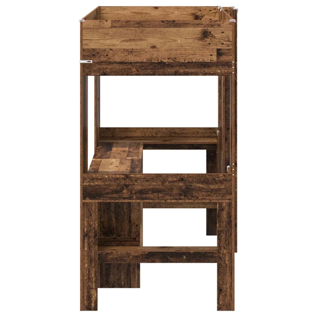 Struttura letto a castello con scrivania Legno vecchio 3410465
