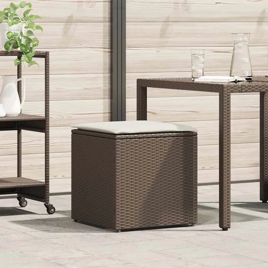 Scatola per Cuscini Marrone 50 x 50 x 50 cm polyrattan 365409