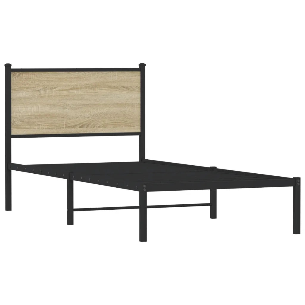 Giroletto senza Materaso in Metallo Rovere Sonoma 75x190 cm 4007706