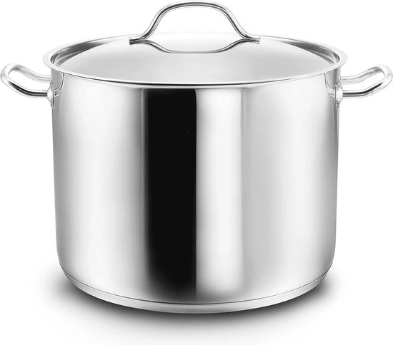 Pentola Induttiva Grande 24 cm - Adatta per Famiglie, Resistente al Lavastoviglie