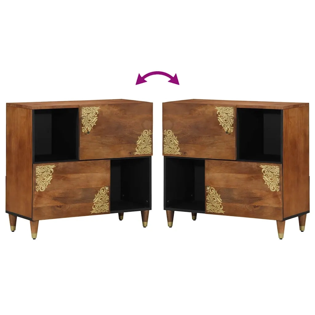 Credenza Marrone 80 x 33 x 75 cm Legno di mango massello 4018763