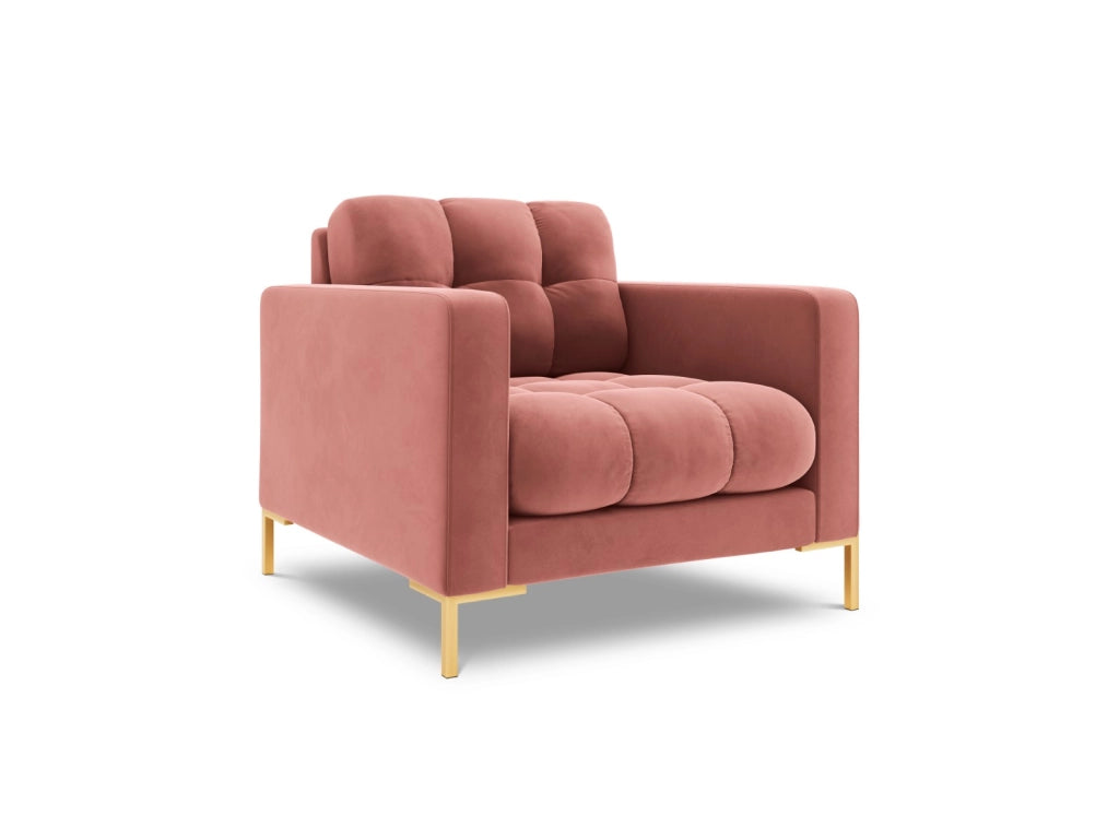 Cosmopolitan Design - Poltrona "Bali" in velluto rosa 