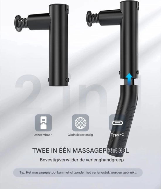 Apparecchio per massaggi manuali - Massaggio percussivo - Nero