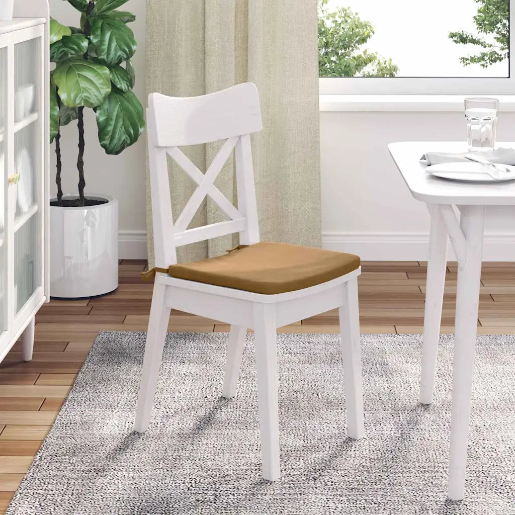 Cuscini per Seduta 4 pcs Marrone 40 x 40 x 3 cm Velluto 42015214
