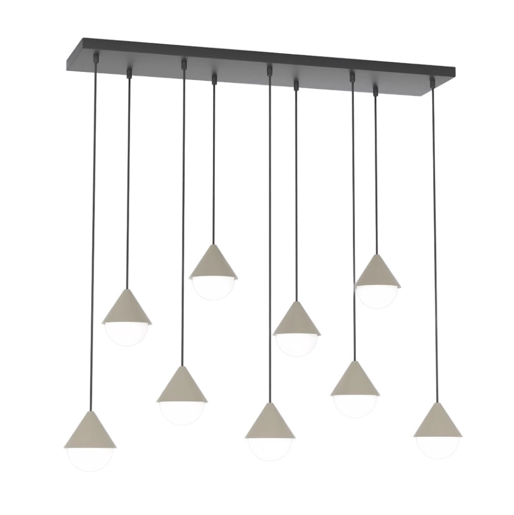 Lampada sospesa moderna GIRO 9xG9 Emibig nero beige bianco