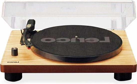 Draaitafel con cassa in legno - conversione USB da vinile a digitale - trasmissione a cinghia - 2 x stilo (ago)