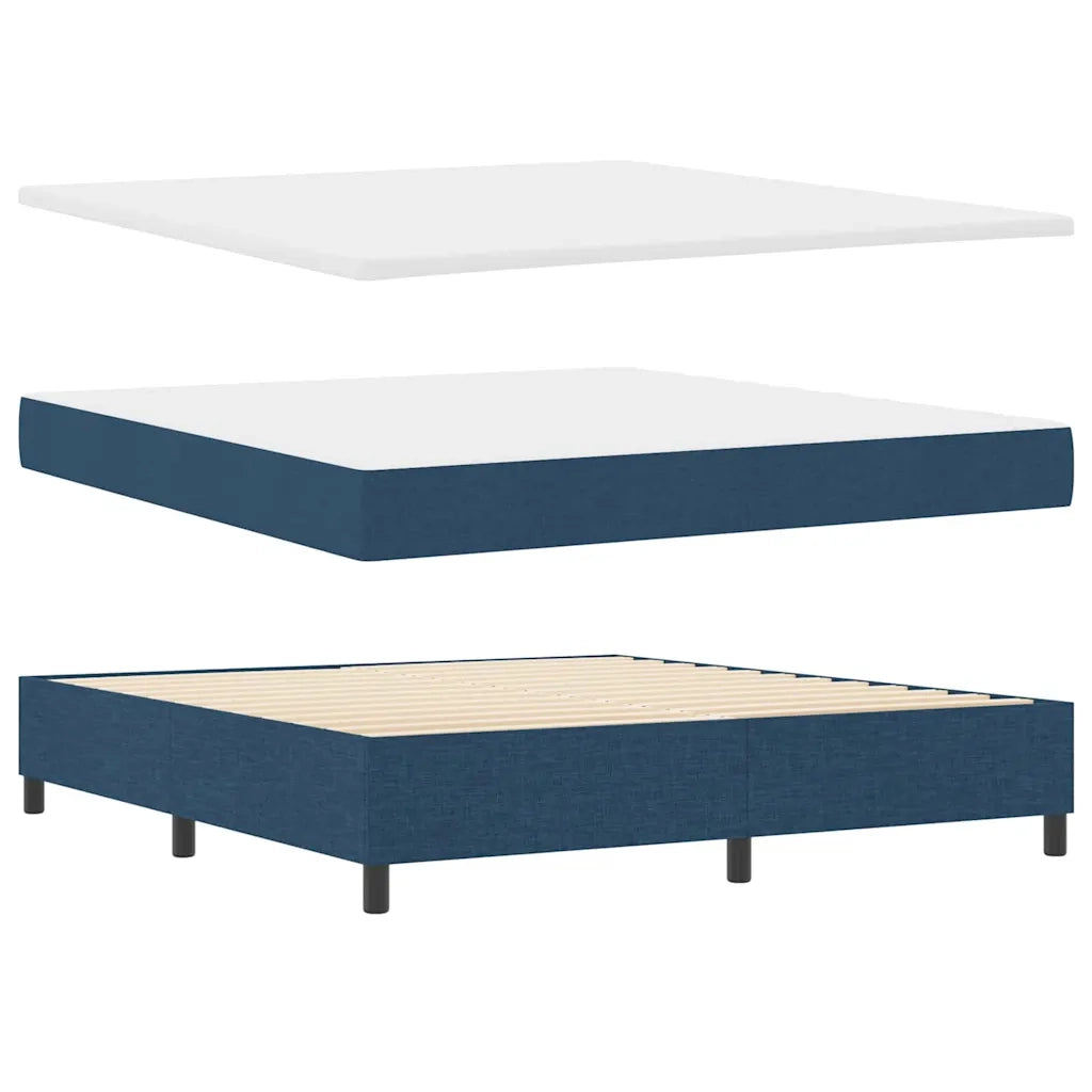 Letto a molle con materasso Blu 180 x 200 cm Tessuto 3339335