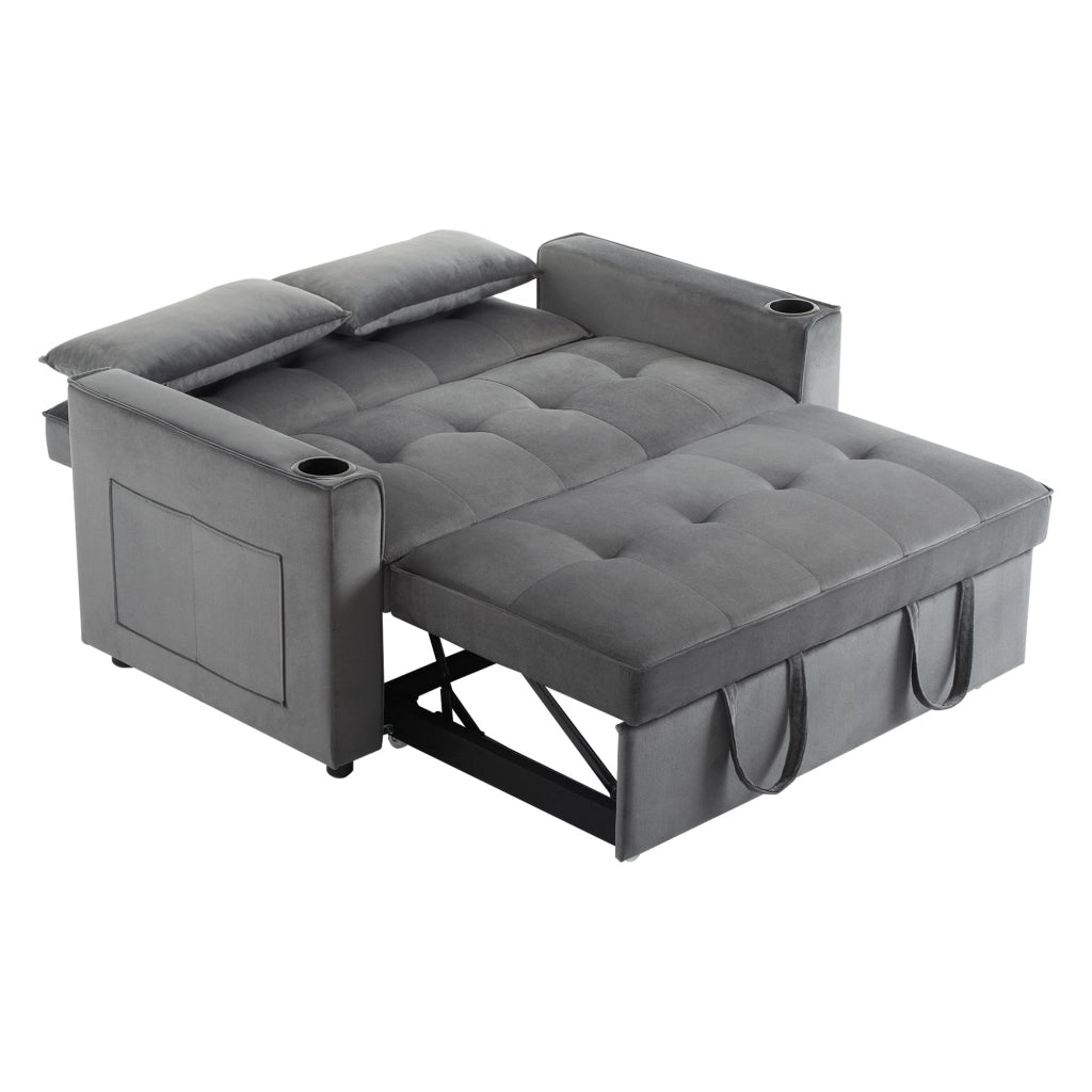 Divano letto pieghevole - Zephmum- Con porta-bicchieri e cuscini