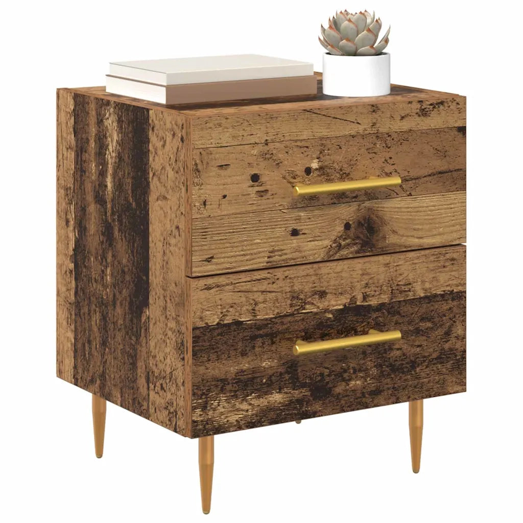 Armadio da Notte 2 pcs Legno vecchio 40 x 35 x 47,5 cm 881996