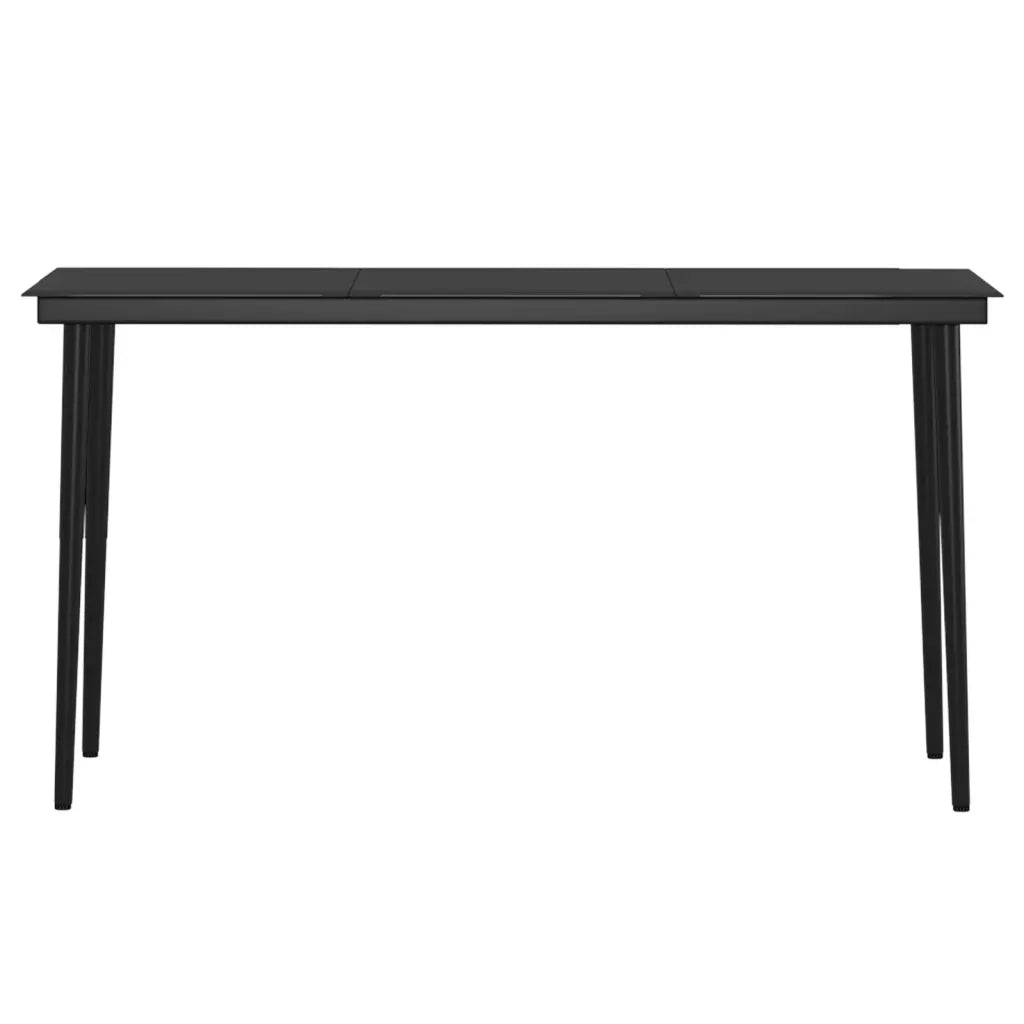 Set da Pranzo da Giardino 5 pz con Cuscini Nero 3099307