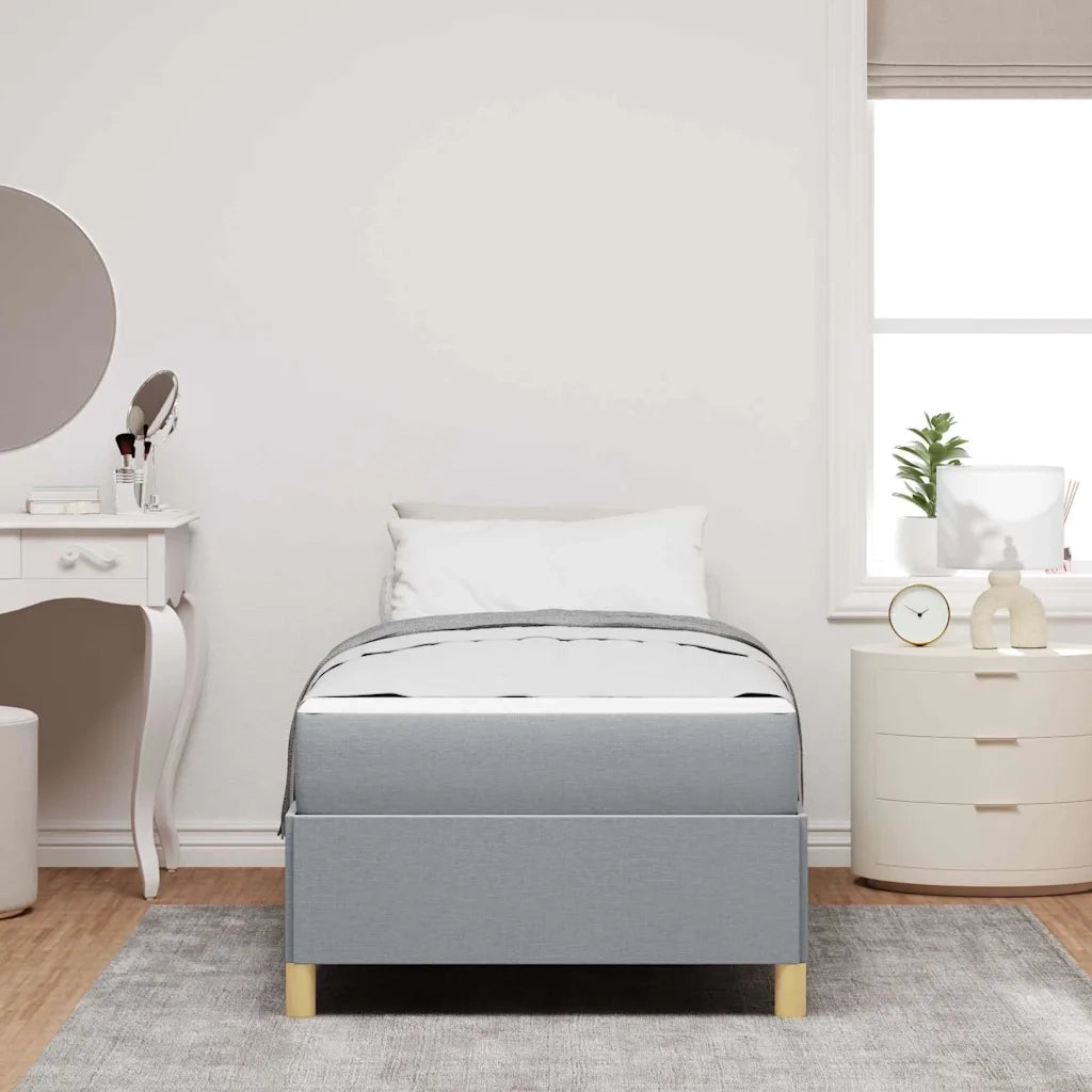 Struttura del letto Grigio chiaro 90 x 190 cm Tessuto
