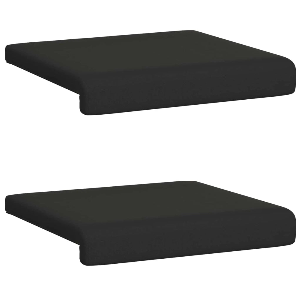 Cuscino per panchina 2 pcs Velvet testurizzato Nero 42043084