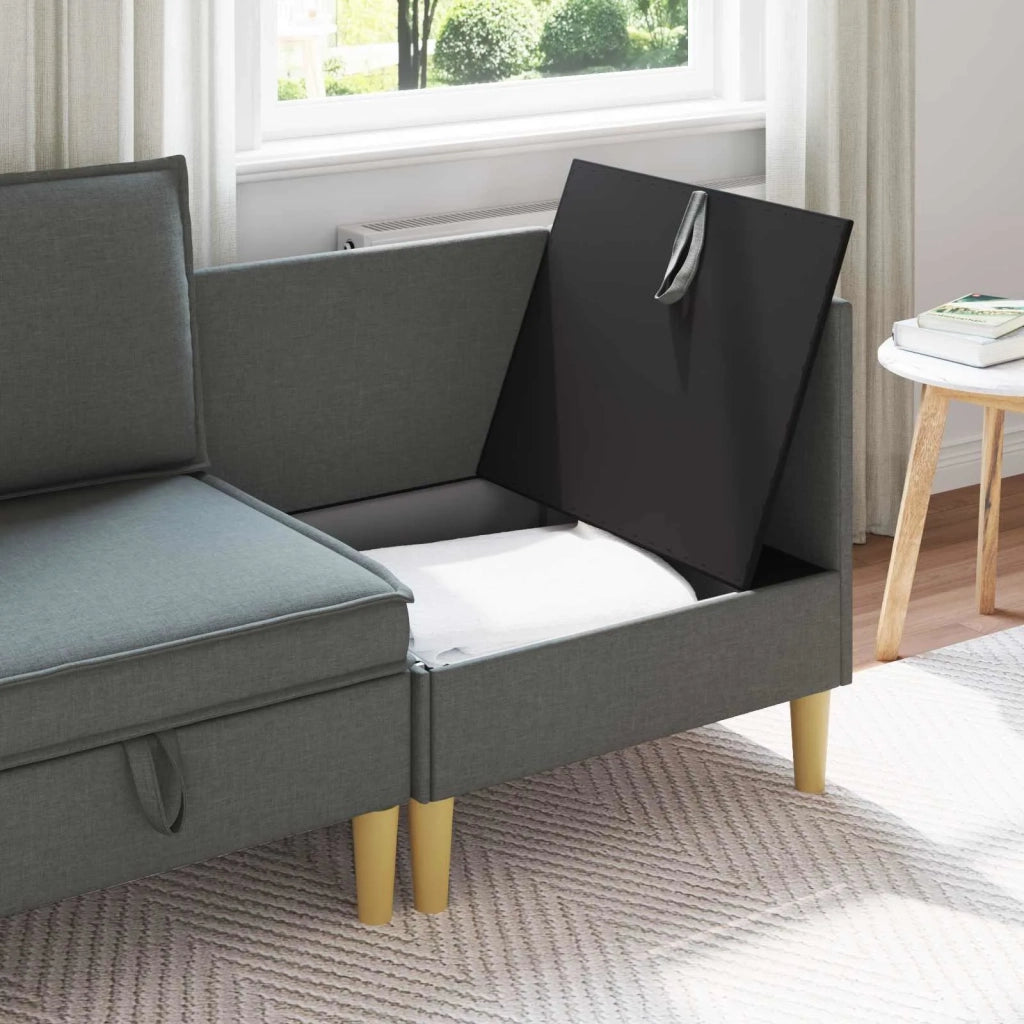 Pouf contenitore Grigio scuro 42027067