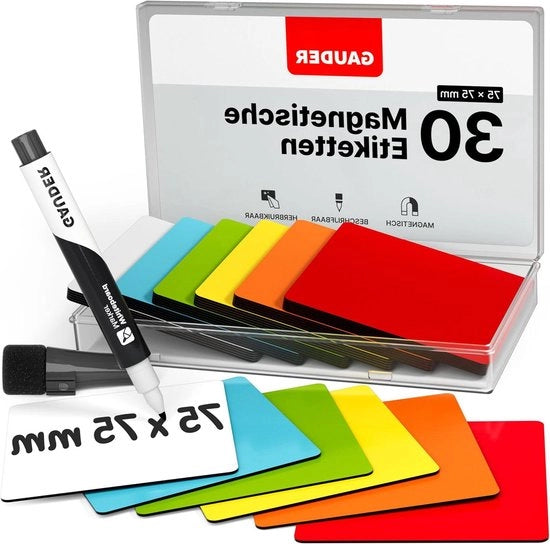 Strisce magnetiche descrittive - ideali per l'organizzazione - 10 pezzi - blu
