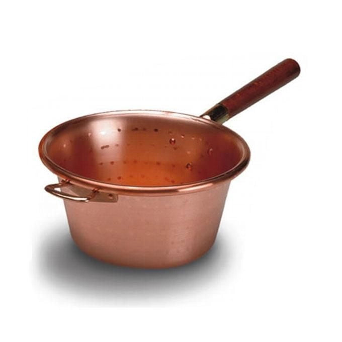 LAR 4632030 Paiolo in Rame con Manico in Legno 30 cm