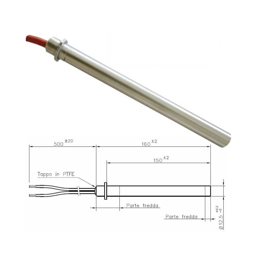 Resistenza Candeletta stufe a pellet 12,5 350W 16cm Palazzetti thermorossi ROYAL - UNIVERSALE