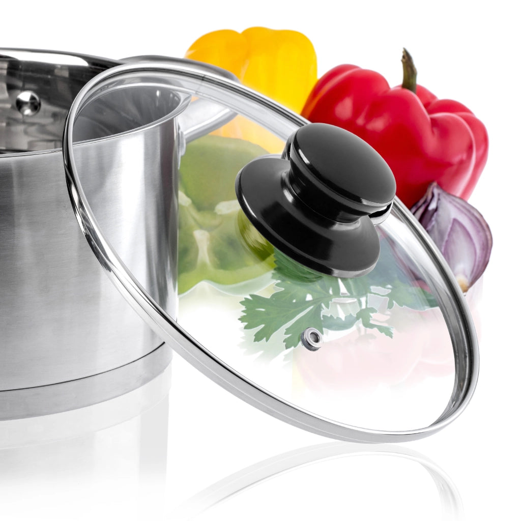 Coperchio in vetro KADAX da 26 cm, universale, resistente al calore, per pentole e padelle.