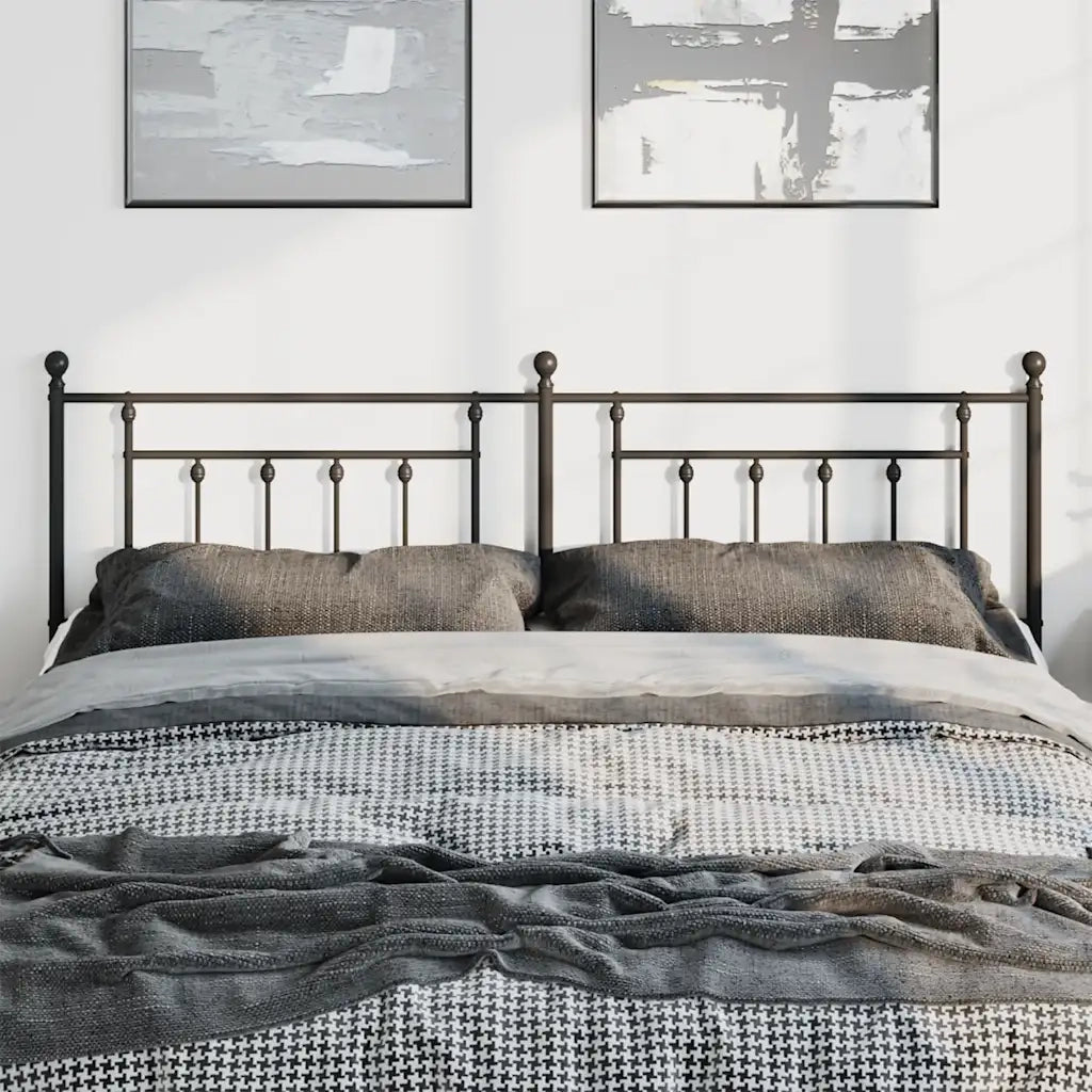 Testiera-Testata del letto in Metallo Nero 193 cm