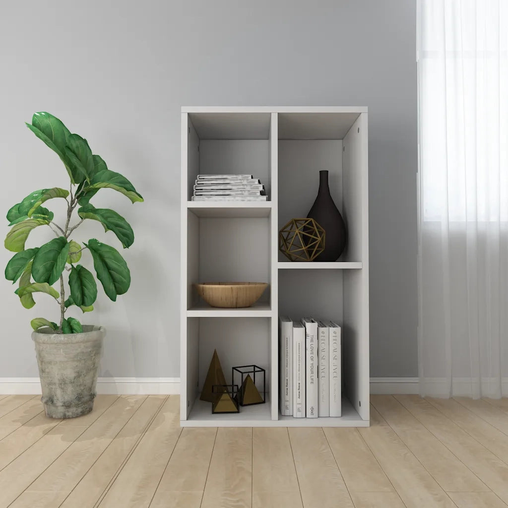 Credenza-Buffet Bianca 50x25x80 cm in Legno Multistrato