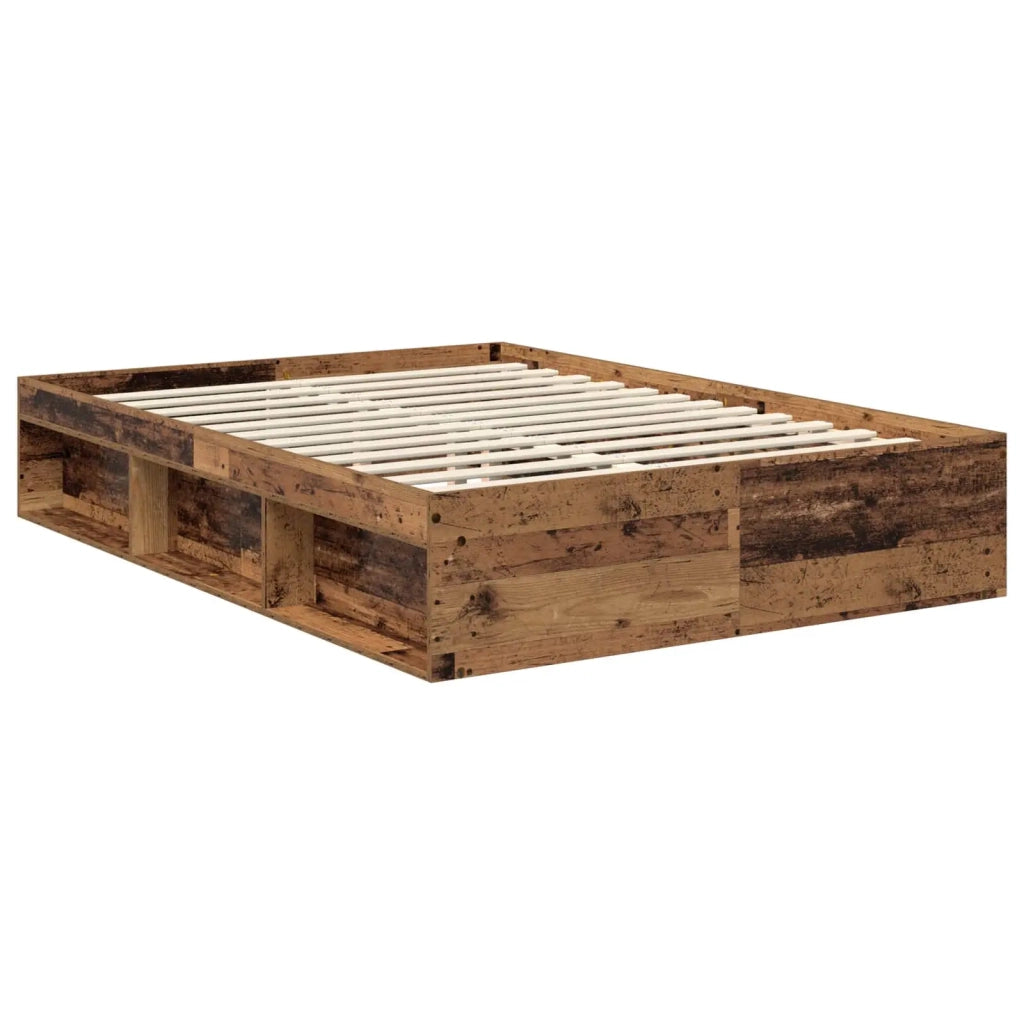 Struttura del letto-Giroletto Legno vecchio 135 x 190 cm Pino massello 559261
