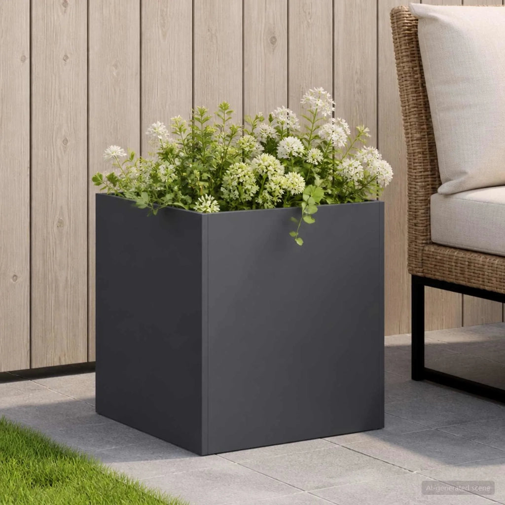 Vaso da giardino Antracite 45 x 45 x 45 cm 8004970