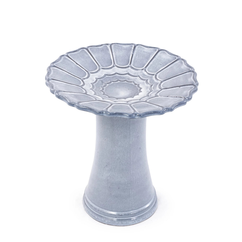 ABBEVERATOIO PER UCCELLI 43 cm Ø x 45 cm Ceramica Blu Grigio