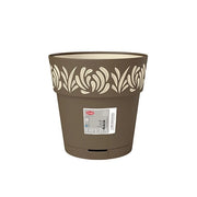 Vaso da Giardino Tondo Opera Gaia Tortora e Vanilla 30 x 29 cm Stefanplast