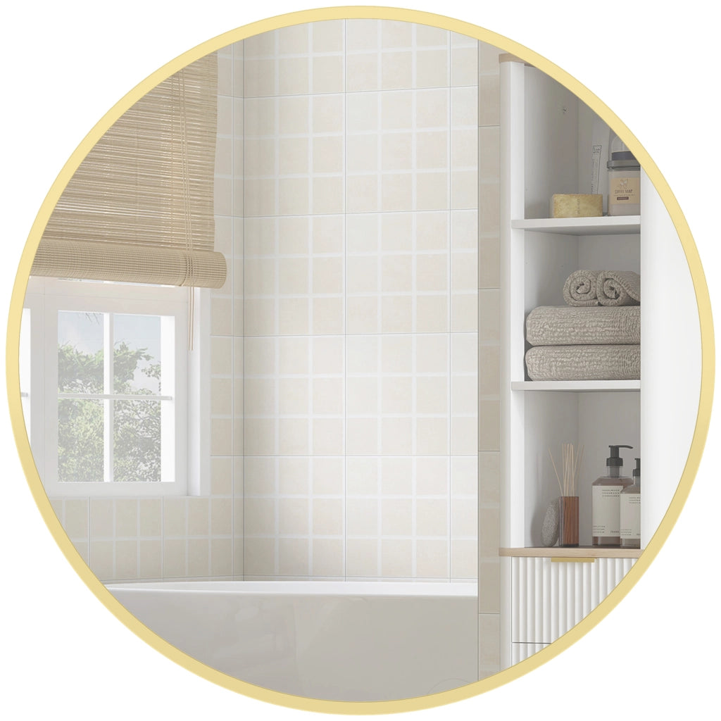 Specchio da Parete Moderno ¨C Minimal ¨C Oro 61x61 cm