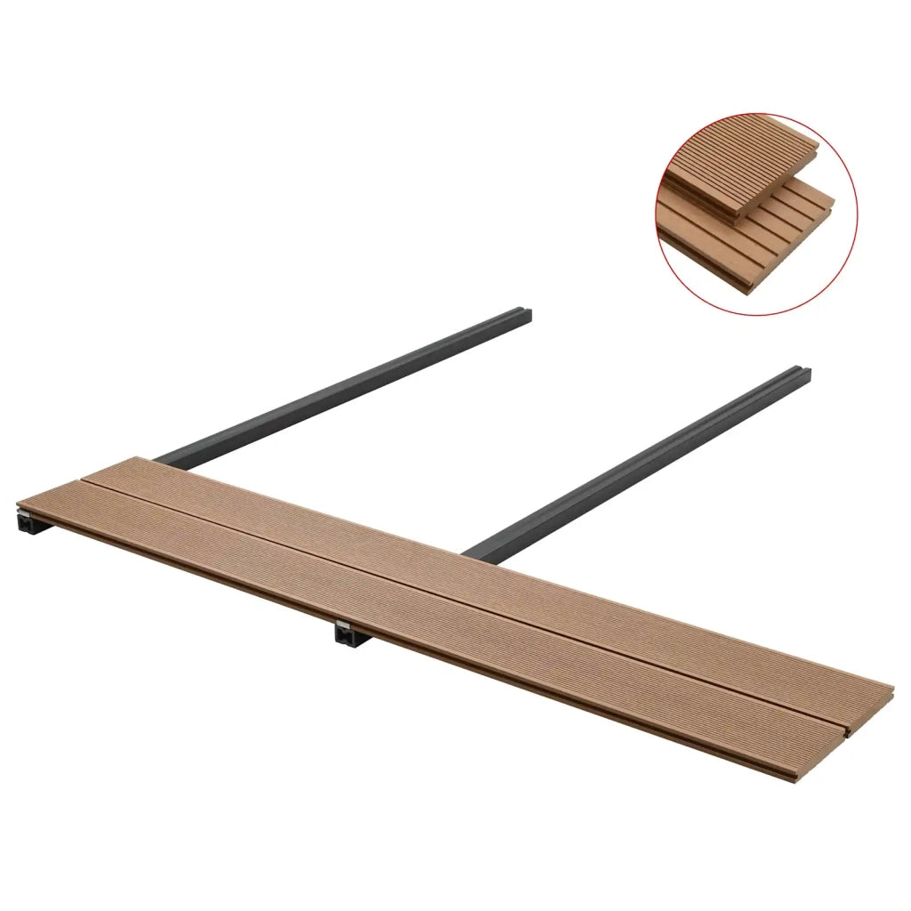 Tavola da decking 40 pcs Teak riciclato WPC 3444776