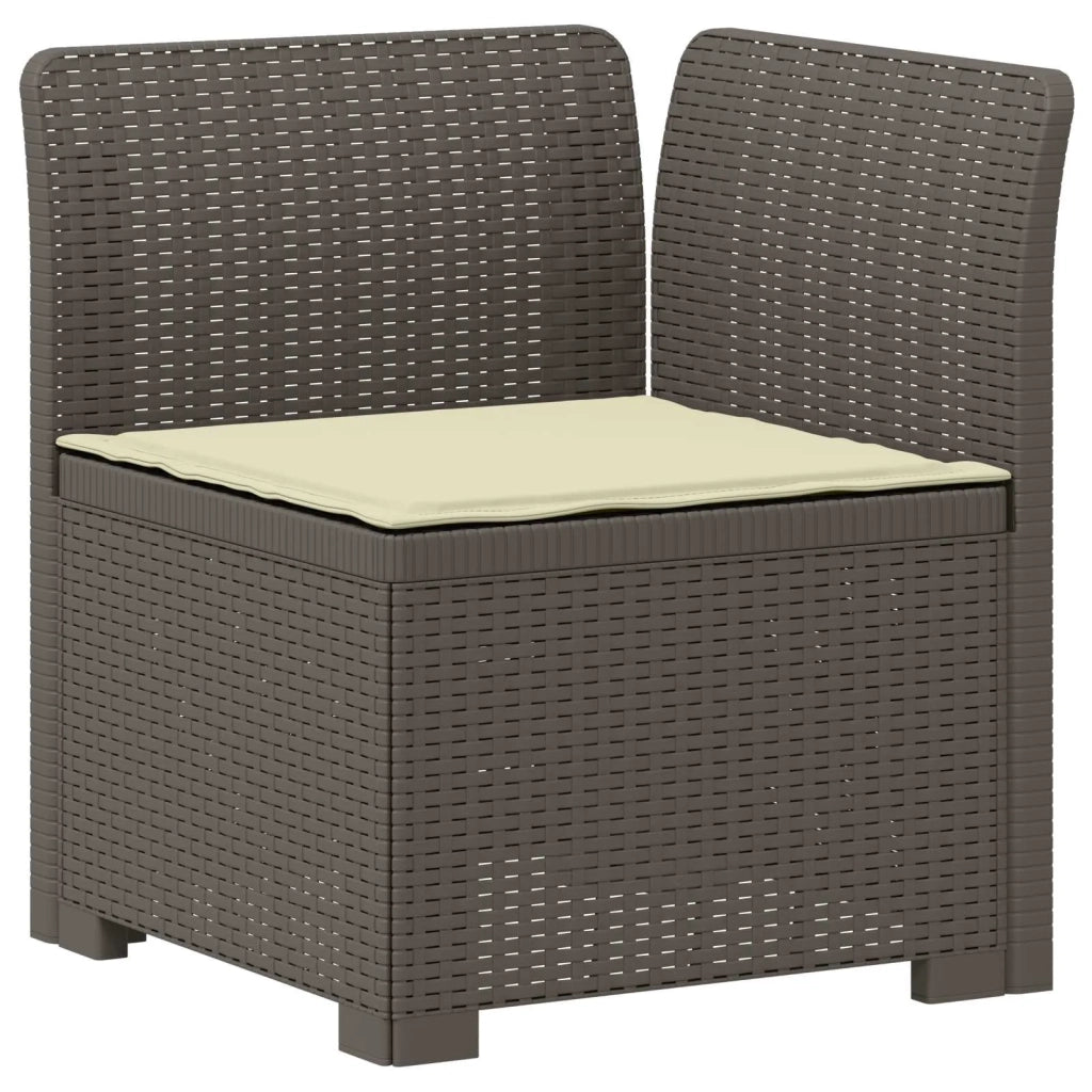 Divano da esterno-Divano da Giardino 3 posti con cuscini in look rattan PP 829186