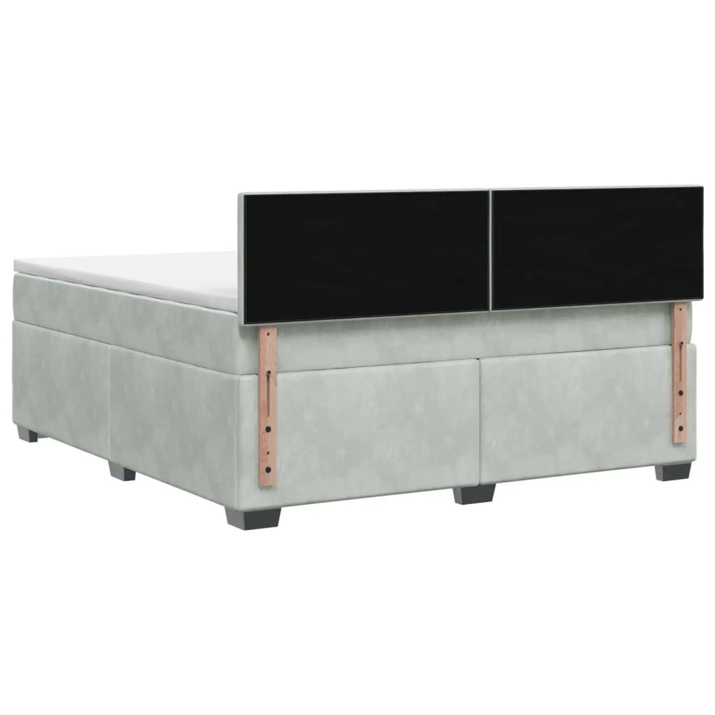 Letto box spring con materasso Grigio Chiaro 140 x 190 cm 3450710